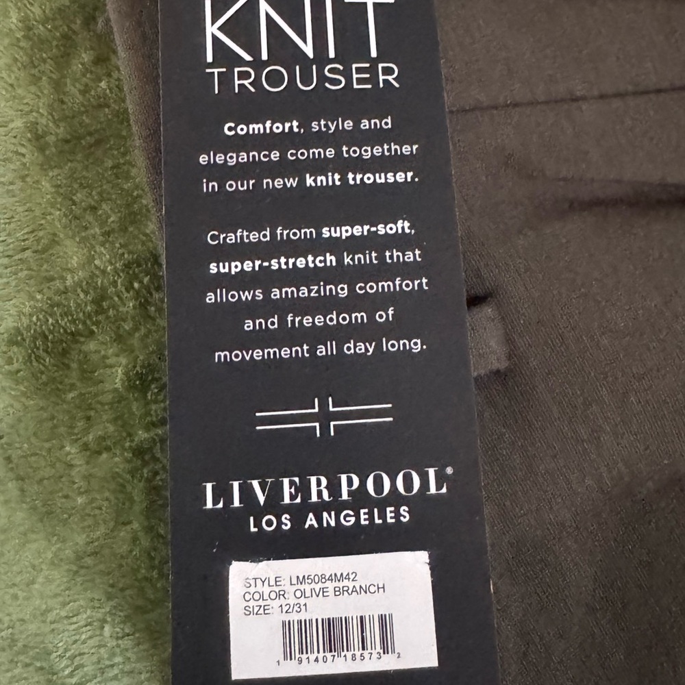 Liverpool Los Angeles Kelsey Knit ‘Olive Branch’ Trousers - Picture 7 of 8